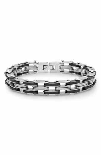 Men's Two-Tone Bicycle Chain Bracelet