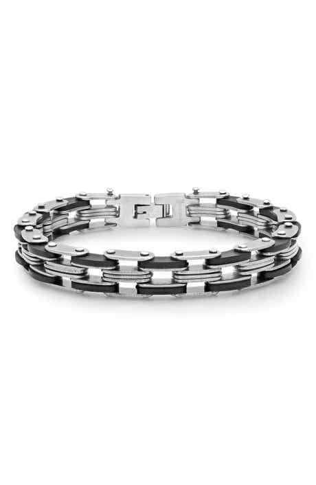 Men's Two-Tone Bicycle Chain Bracelet