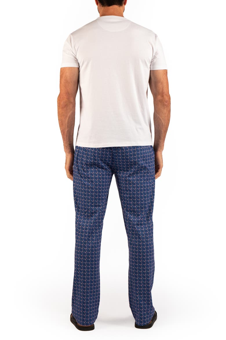 Golf Clubs and Candy Canes 2-Piece Pajama Set, Alternate, color, DENIM