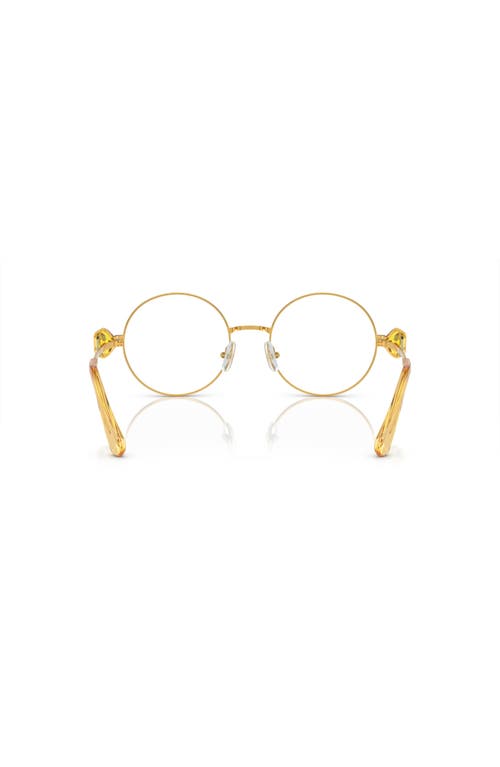 Swarovski 53mm Round Optical Glasses In Gold