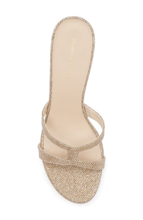 Stuart Weitzman Soiree Sleek 75 Sandal In Platinum