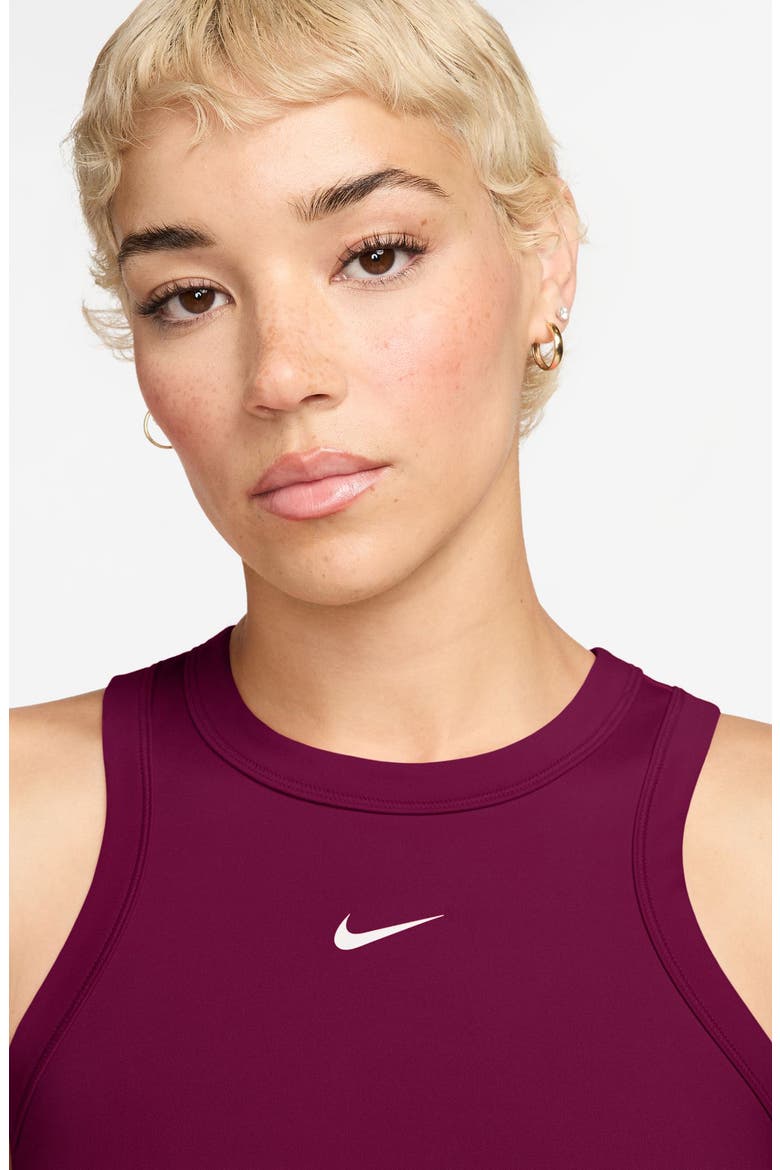 One Fitted Dri-FIT Cropped Tank Top, Alternate, color, TRUE BERRY/ WHITE