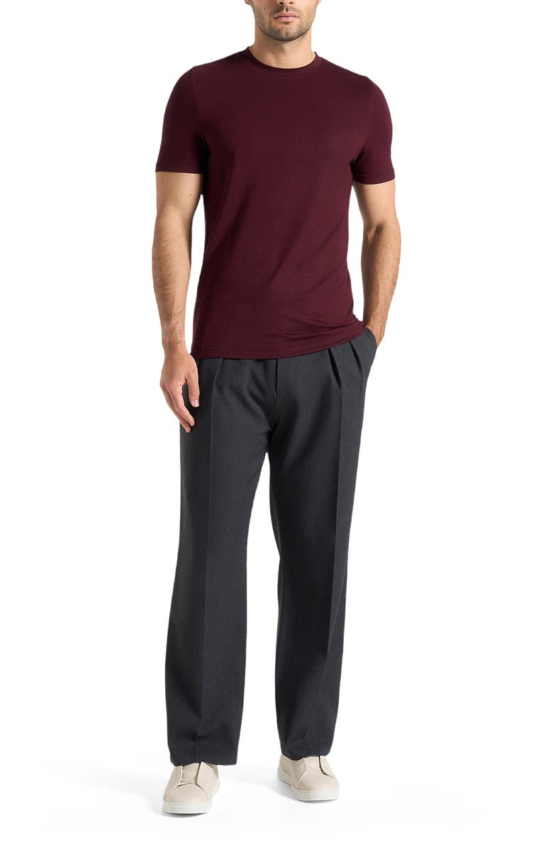 Manière De Voir Fitted Luxe T-Shirt, Alternate, color, Wine Red