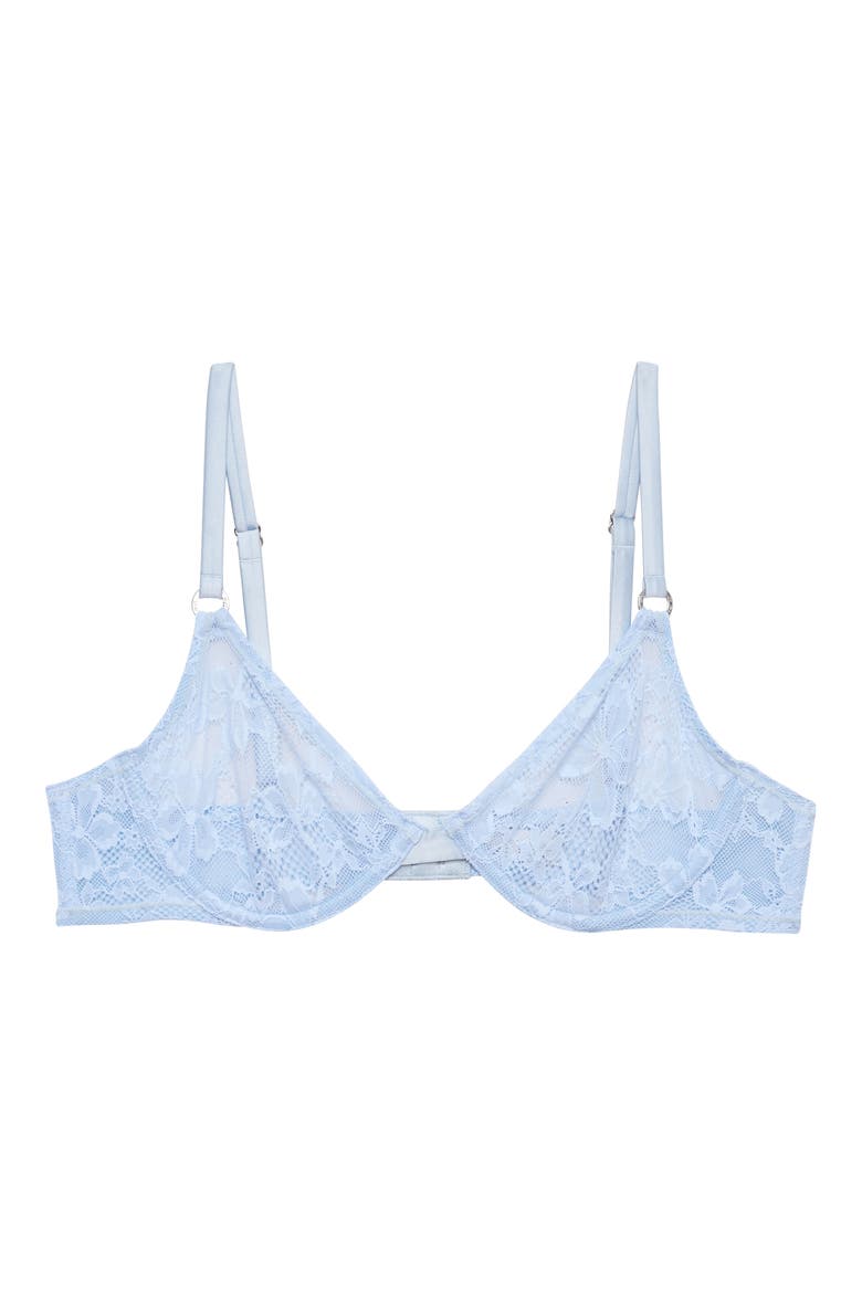 Le Stretch Lace Demi Bra, Alternate, color, FORGET ME NOT