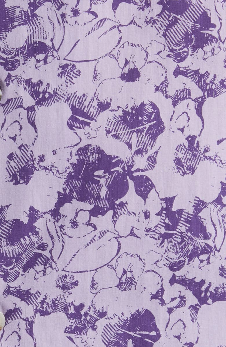 TravisMathew Phoning In Floral Camp Shirt, Alternate, color, Imperial