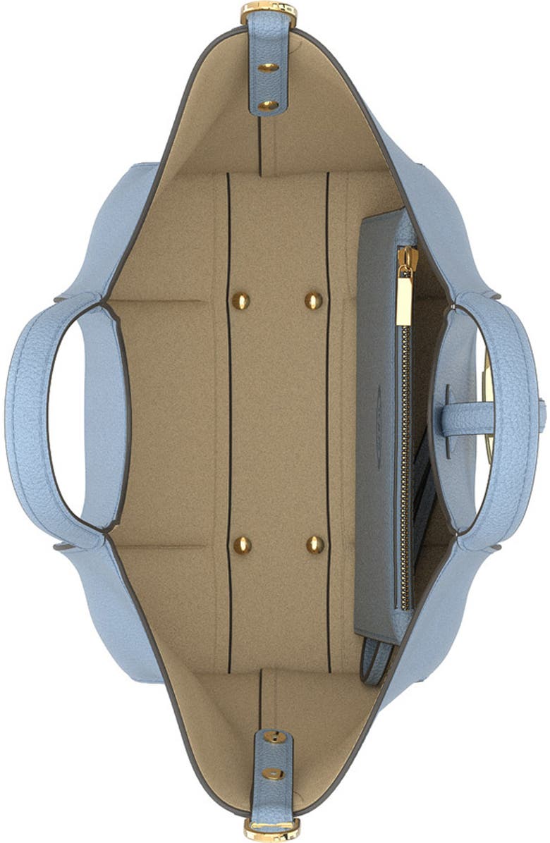 Tod
s Mini T Timeless Leather Shopping Bag, Alternate, color, Carta Zucc. Chiaro