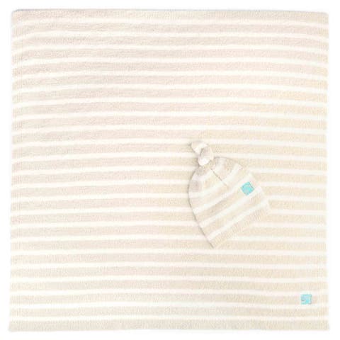 Baby Blanket - Mini Stripe w/ Cap - Chenilla Classic