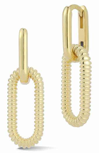 Scalloped Link Drop Earrings