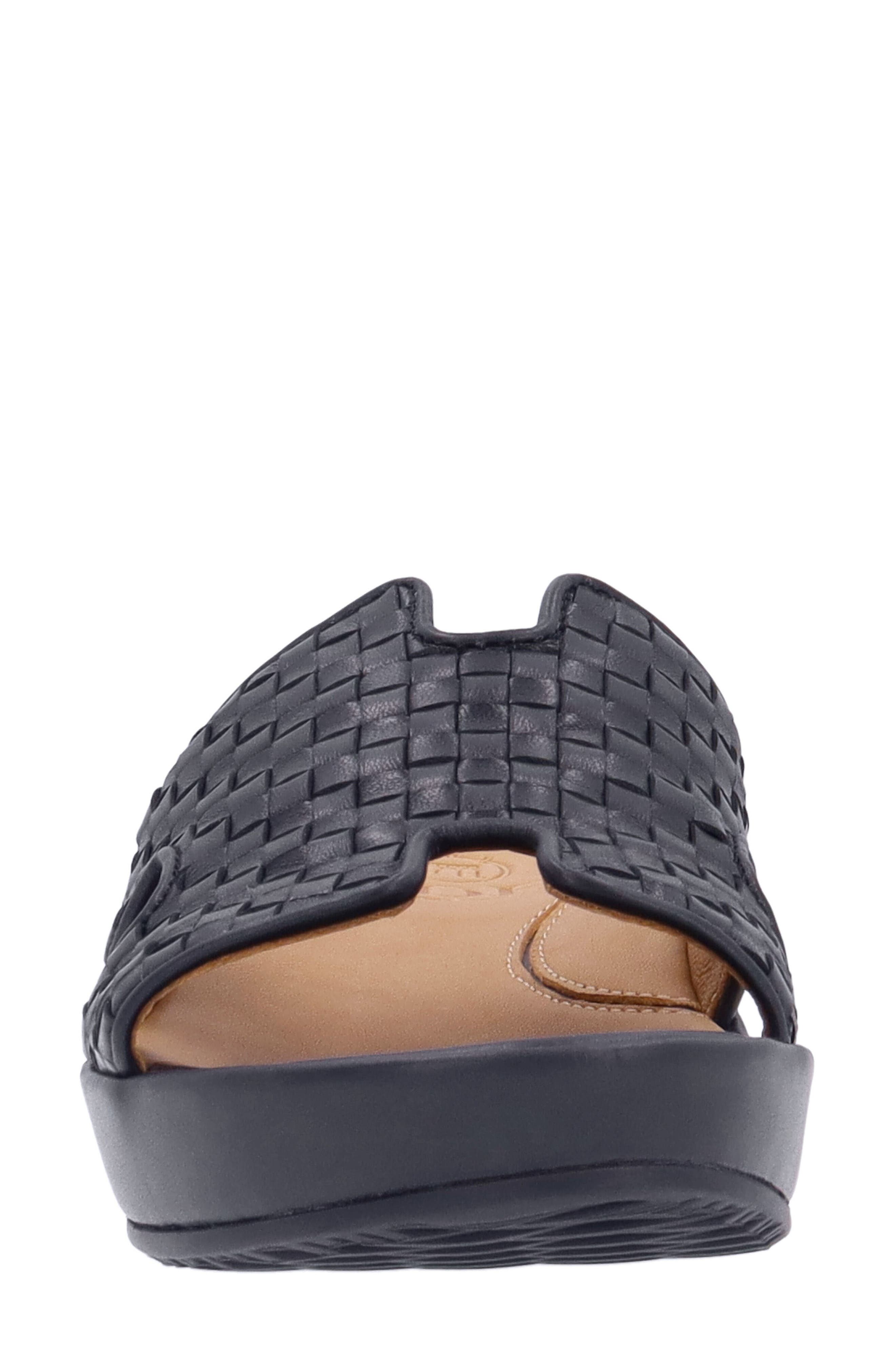 L'Amour des Pieds Cusaro Platform Wedge Slide Sandal, Alternate, color, Black