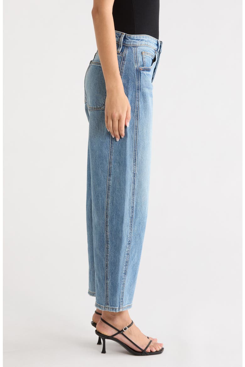 High Waist Ankle Barrel Jeans, Alternate, color, INDIGO1350