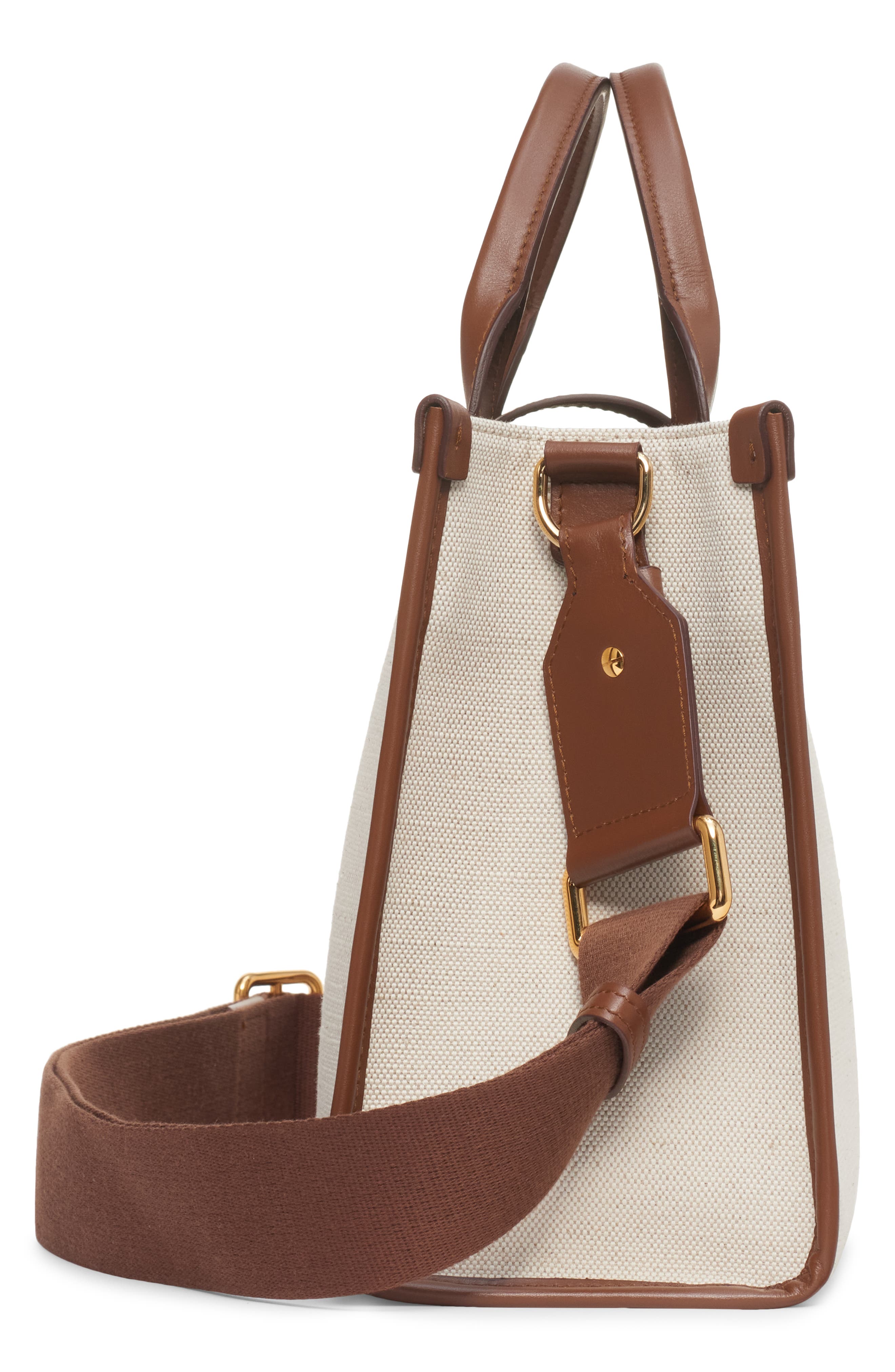 TOM FORD Medium Canvas & Leather Tote, Alternate, color, 