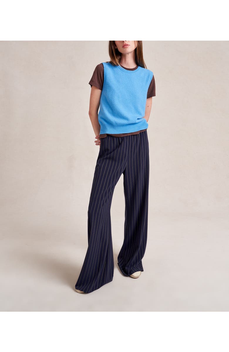 La Ligne Roman Pant, Alternate, color, Navy/Tan