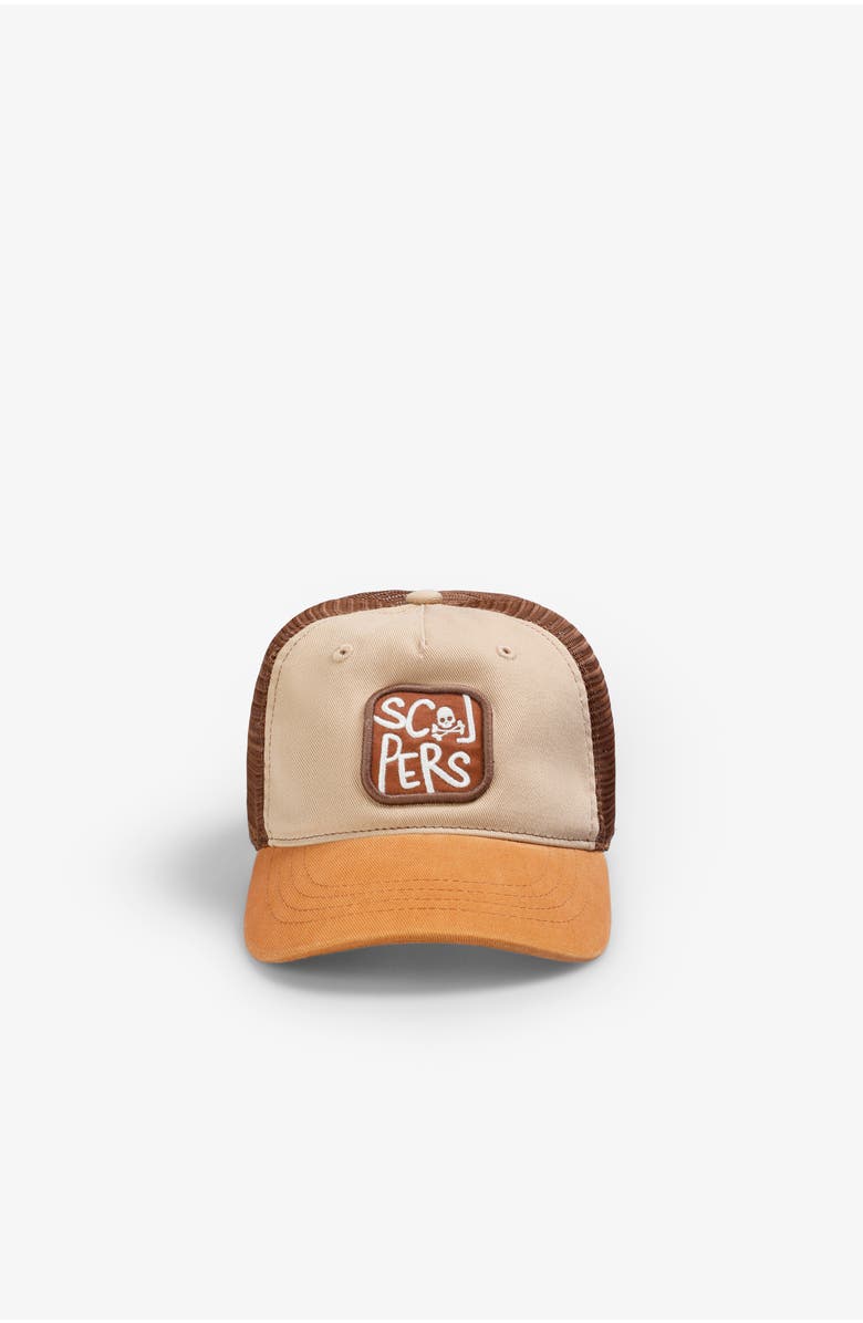 Scalpers Patch Trucker Cap Kids, Alternate, color, Terracota