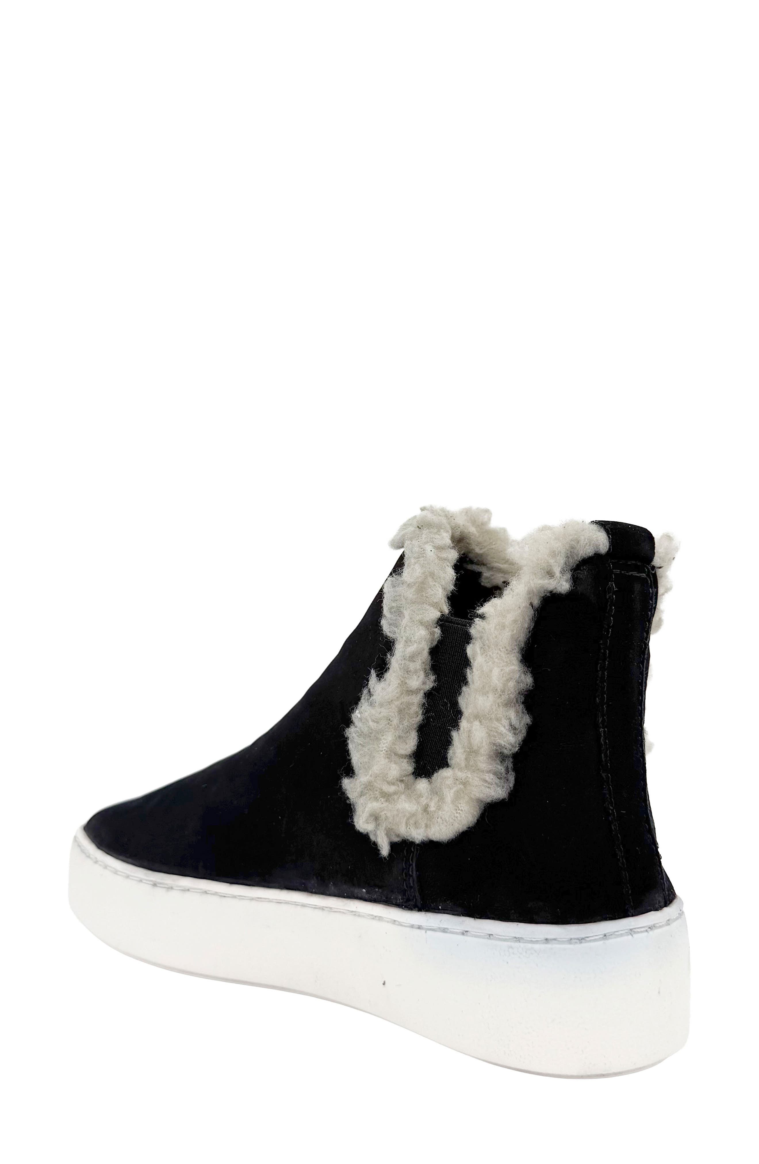 Winston Leather High Top Sneaker, Alternate, color, BLACK