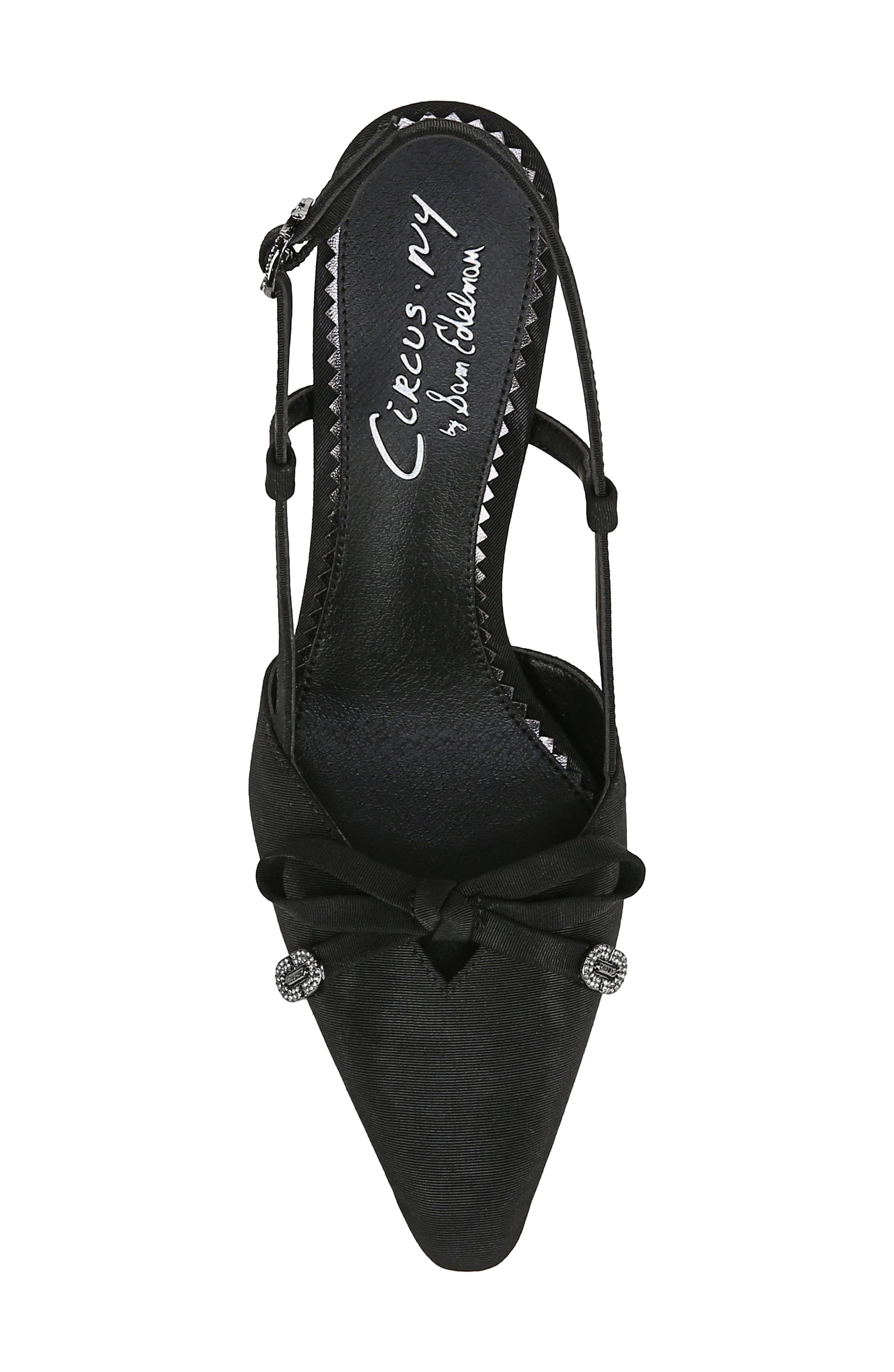 Circus NY by Sam Edelman Monica Pointed Toe Slingback Pump, Alternate, color, Black