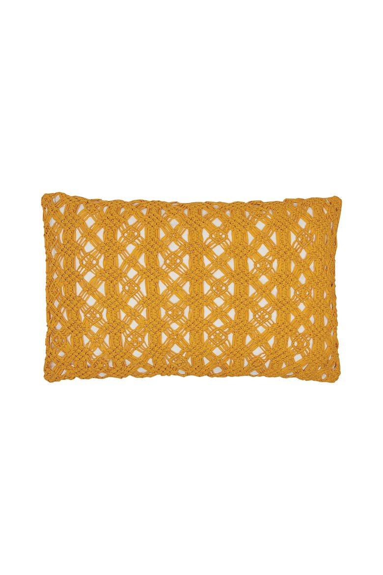 Clyde Handcrafted Accent Pillow, Main, color, Yellow
