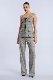 BCBGMAXAZRIA Glen Plaid Pant