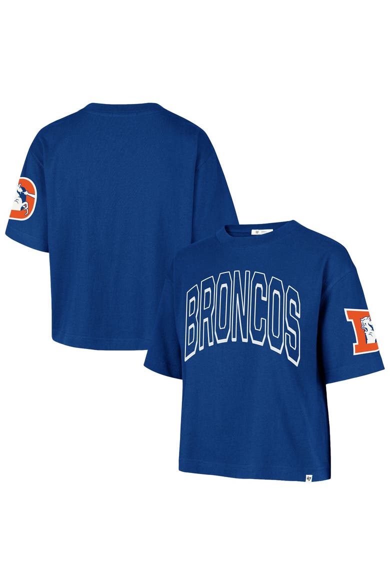 Women's '47 Royal Denver Broncos Call Out Reed City T-Shirt, Main, color, Royal