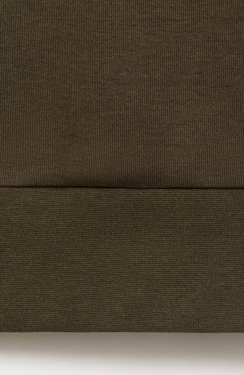 MANGO Quarter Zip Sweatshirt, Alternate, color, Olive Green