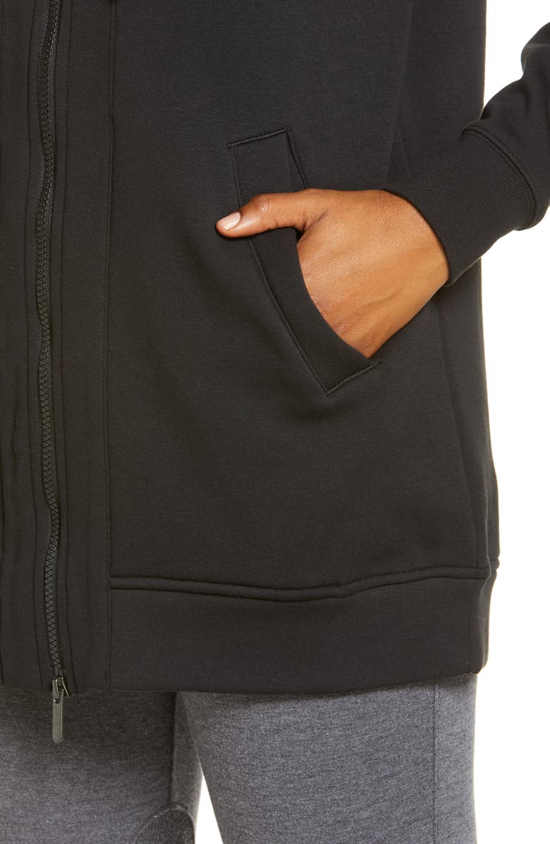 Zella Amazing Long Full Zip Hoodie, Alternate, color, 