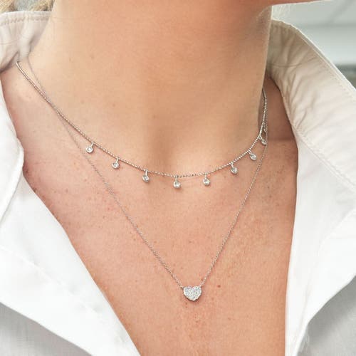 The Lovery Fine Jewelry Dangle Diamond Bezel Necklace In Gold