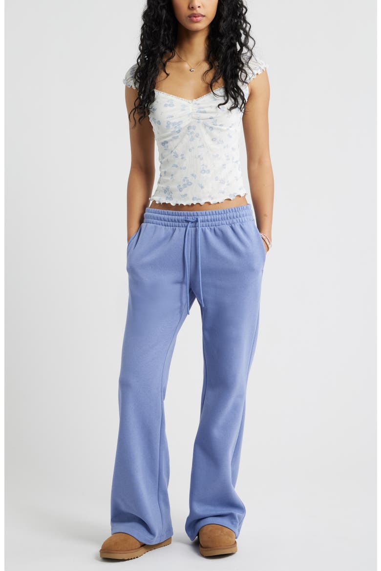 Baggy Flare Leg Sweatpants, Alternate, color, BLUE FROST