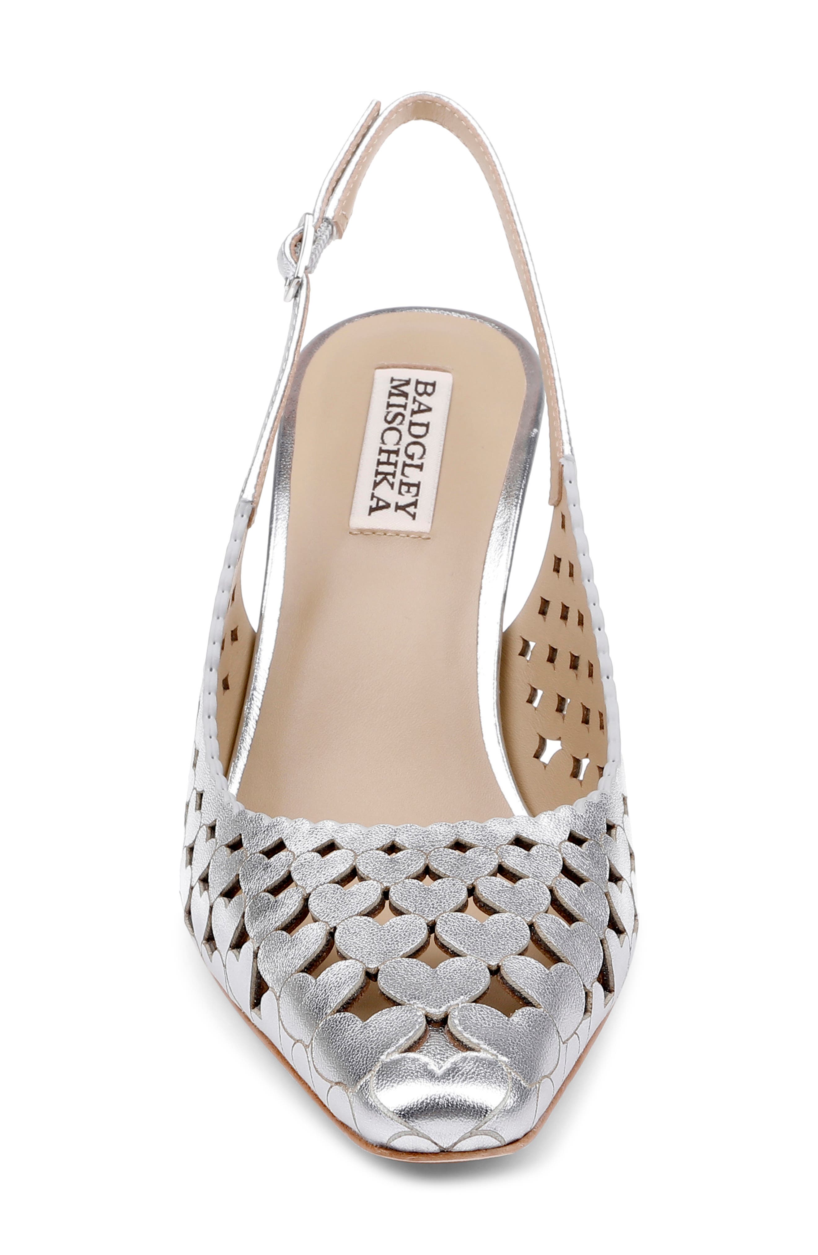 BADGLEY MISCHKA Onna Slingback Pump, Alternate, color, Silver Metallic