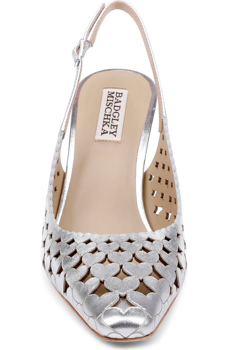 BADGLEY MISCHKA Onna Slingback Pump, Alternate, color, Silver Metallic