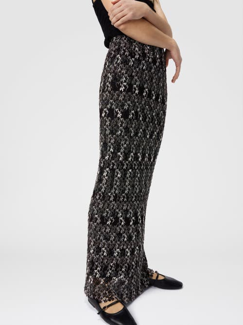 Missoni Long Pencil Skirt In Embroidered Lace In Black