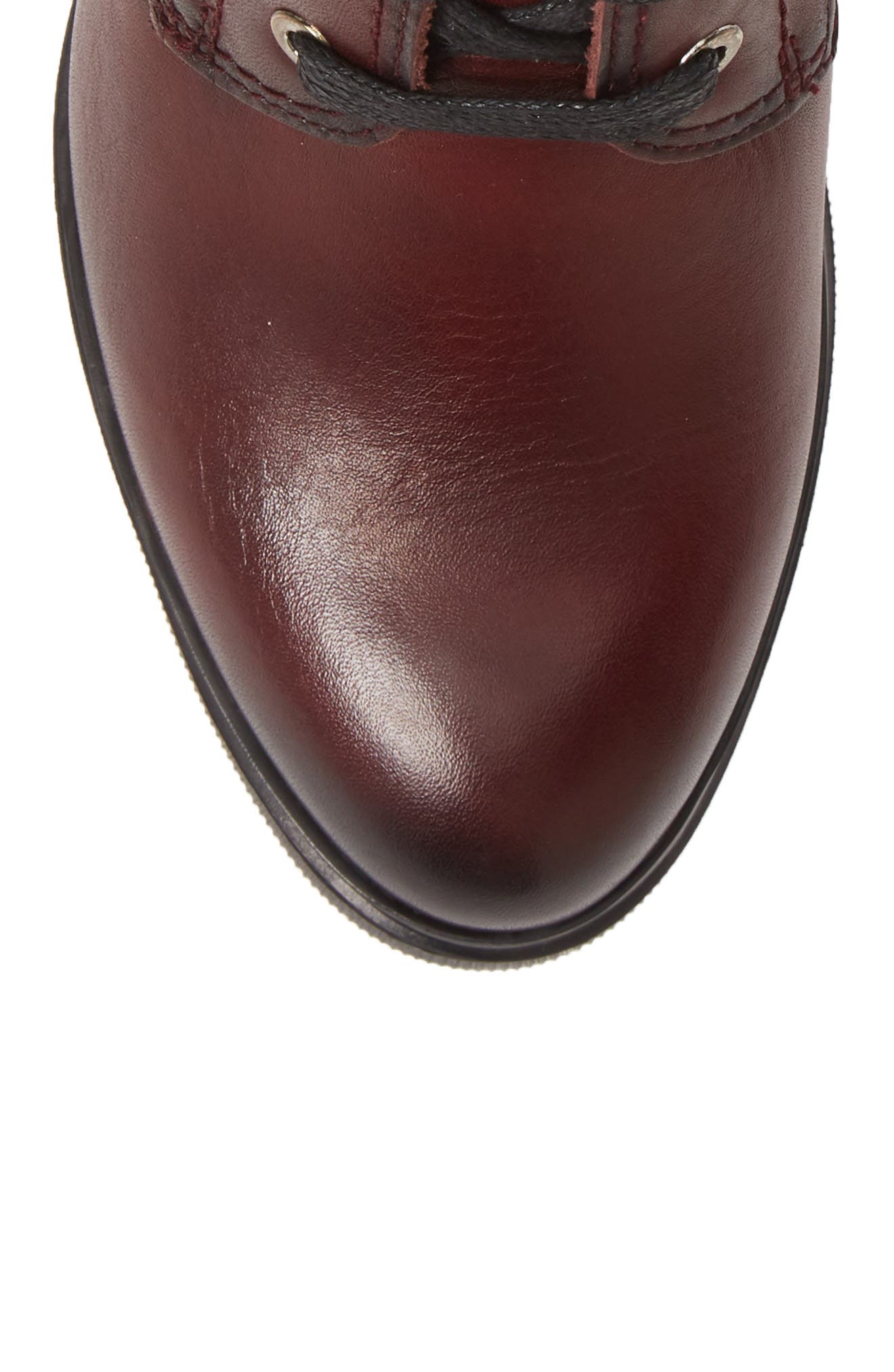 Sagunto Block Heel Combat Boot, Alternate, color, BURGUNDY LEATHER