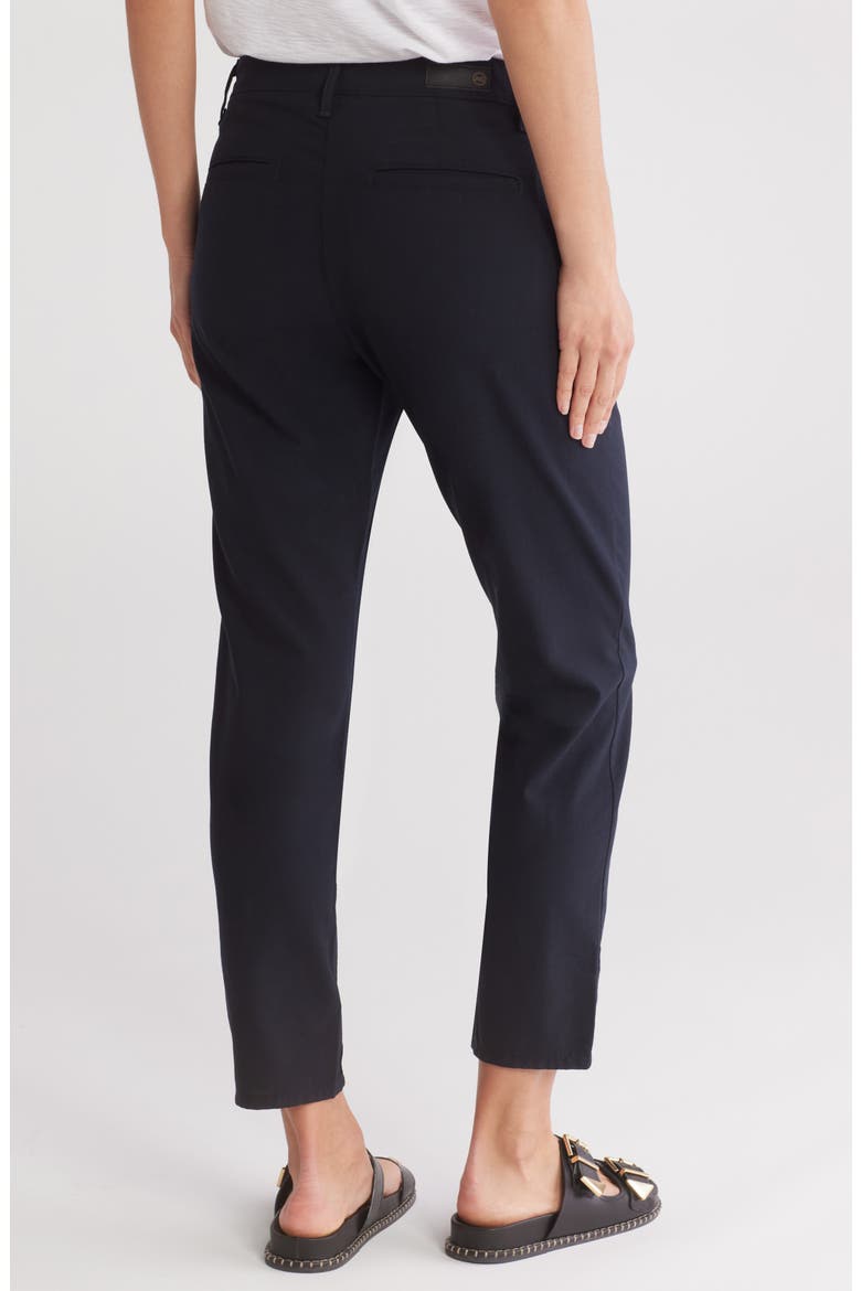 Caden High Waist Stretch Crop Slim Straight Leg Pants, Alternate, color, NAVY