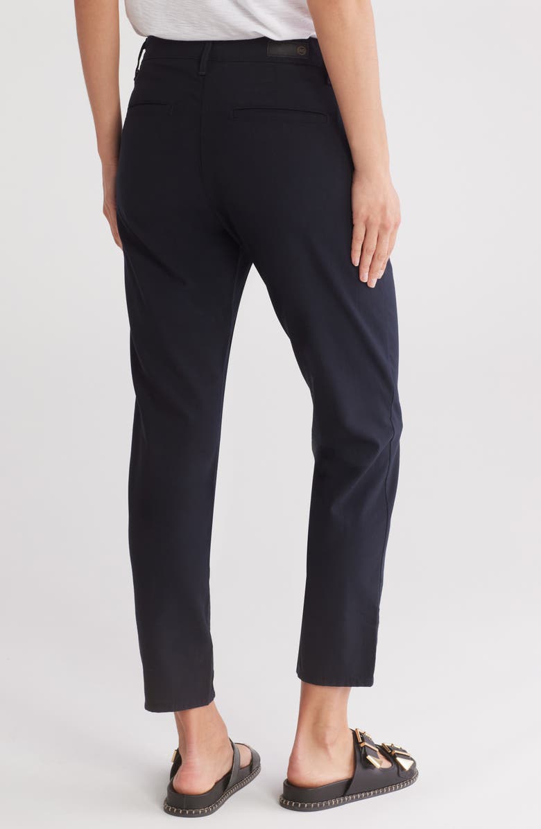 AG Caden High Waist Stretch Crop Slim Straight Leg Pants, Alternate, color, Navy