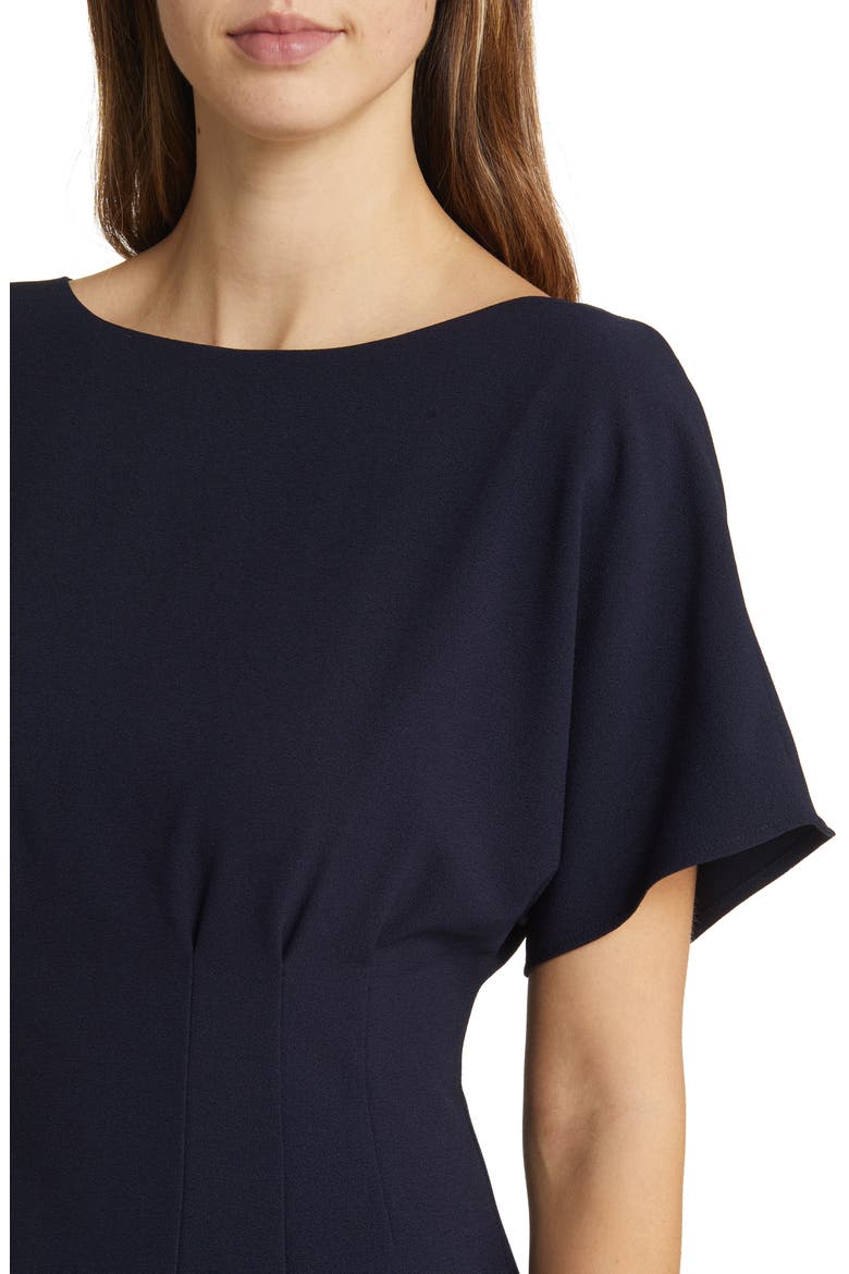 Flutter Sleeve Dress, Alternate, color, NAVY