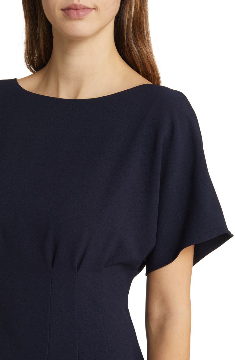 Eliza J Flutter Sleeve Dress, Alternate, color, Navy