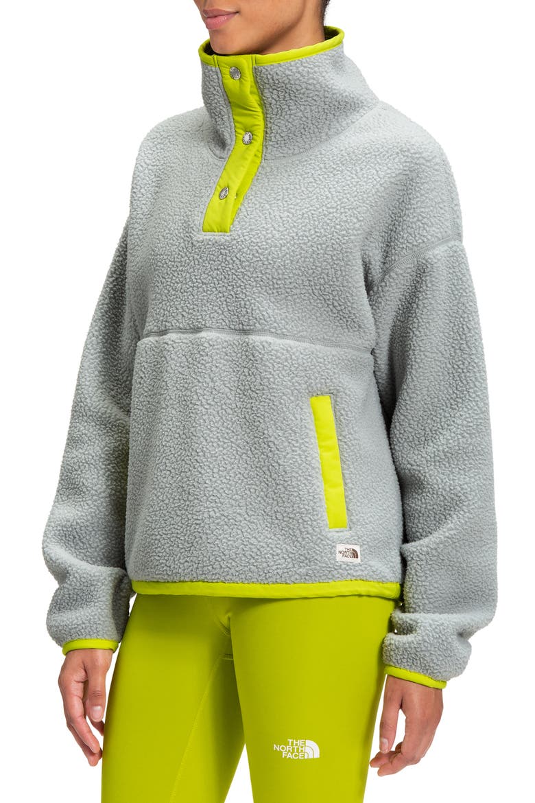 Cragmont Fleece Pullover Jacket, Alternate, color, IRON/SULPHUR SPRING GREEN