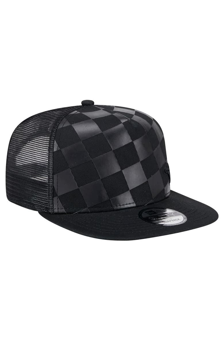New Era Men's New Era Black Toronto Blue Jays Score Check 9FIFTY A-Frame Trucker Snapback Hat, Alternate, color, 