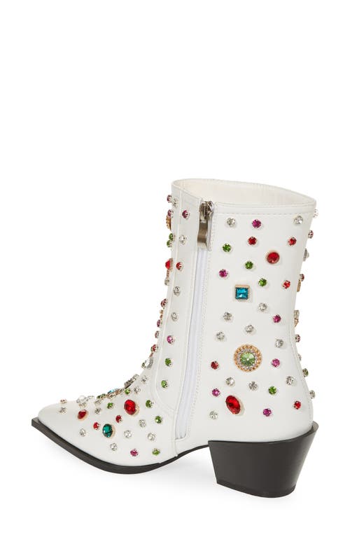 Azalea Wang Sprinkles Pointed Toe Bootie In White