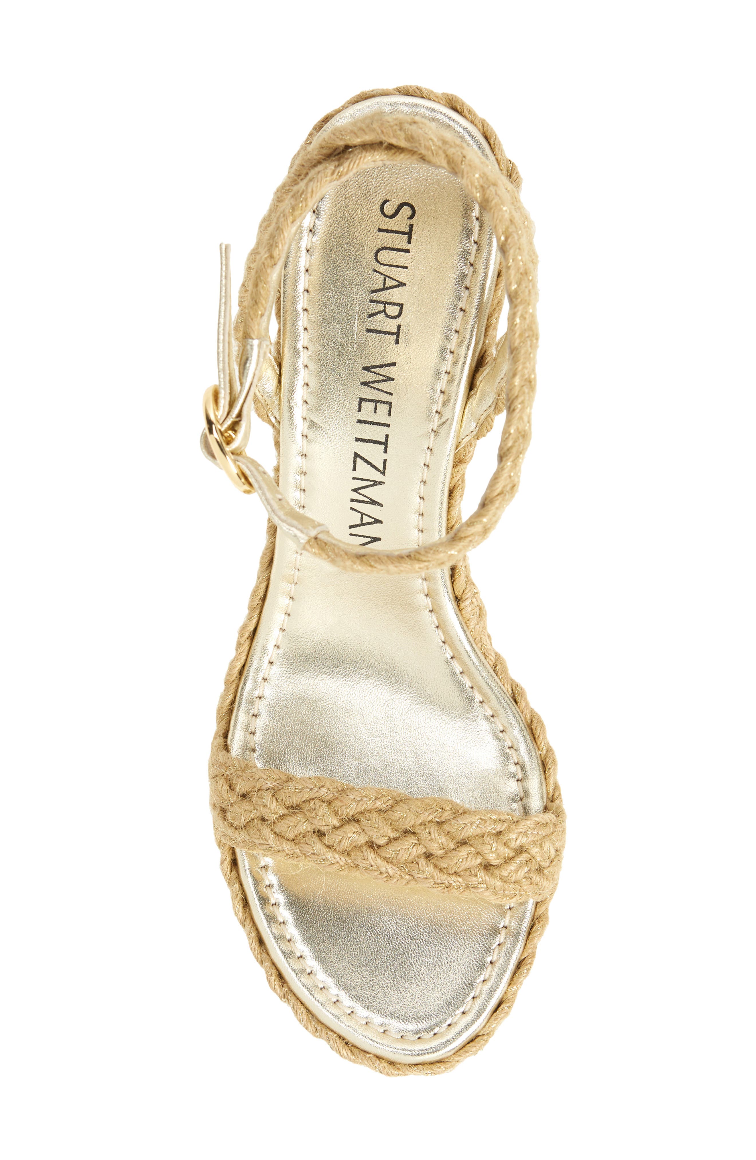 Stuart Weitzman Braida Strap Espadrille Wedge Sandal, Alternate, color, 