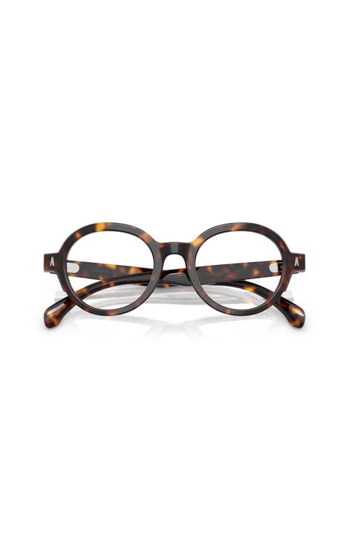 Moncler 47mm Round Optical Glasses In Brown