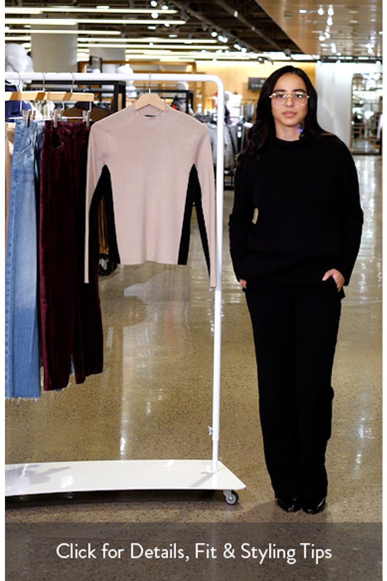 Colorblock Mock Neck Sweater video