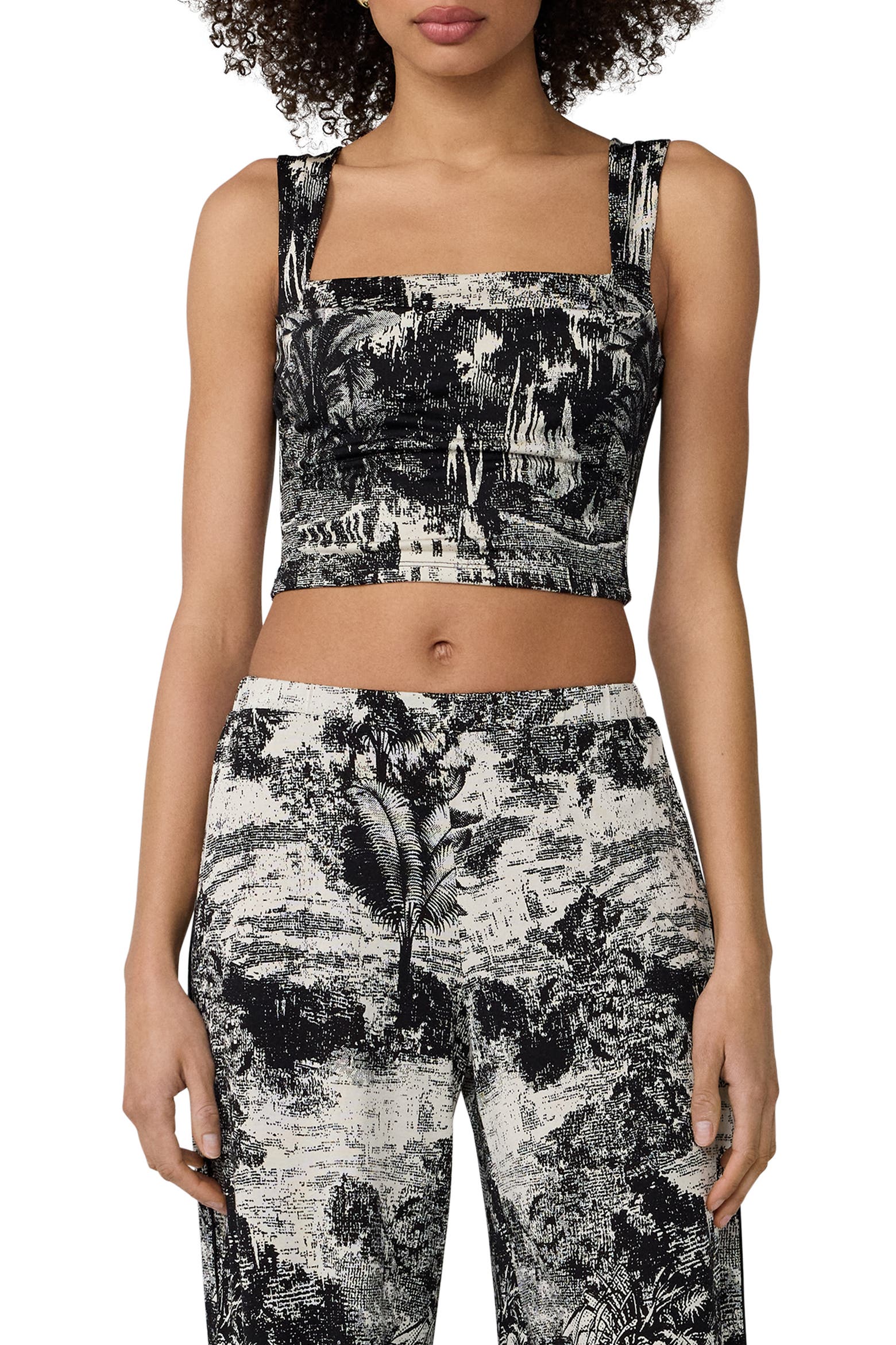 Abstract Calculation Diane von Furstenberg Wendy Abstract Print Knit Crop Top (Women ...
