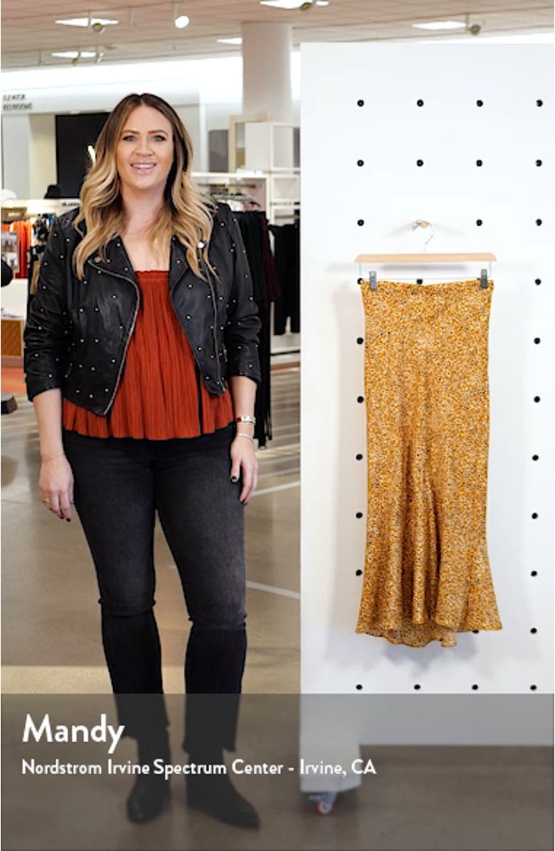 Leopard Satin Flounce Skirt, sales video thumbnail