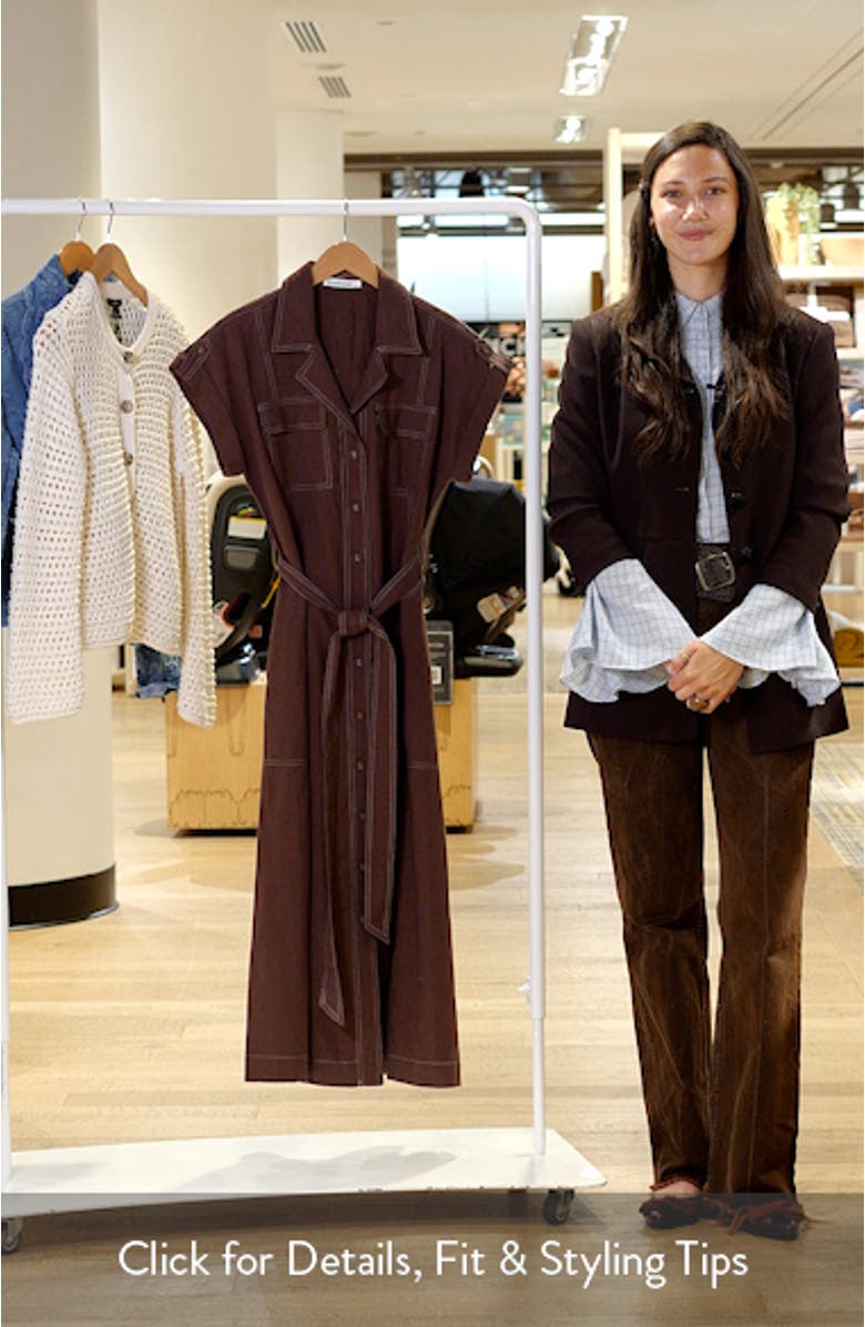 Portia Cotton Blend Maxi Shirtdress, sales video thumbnail