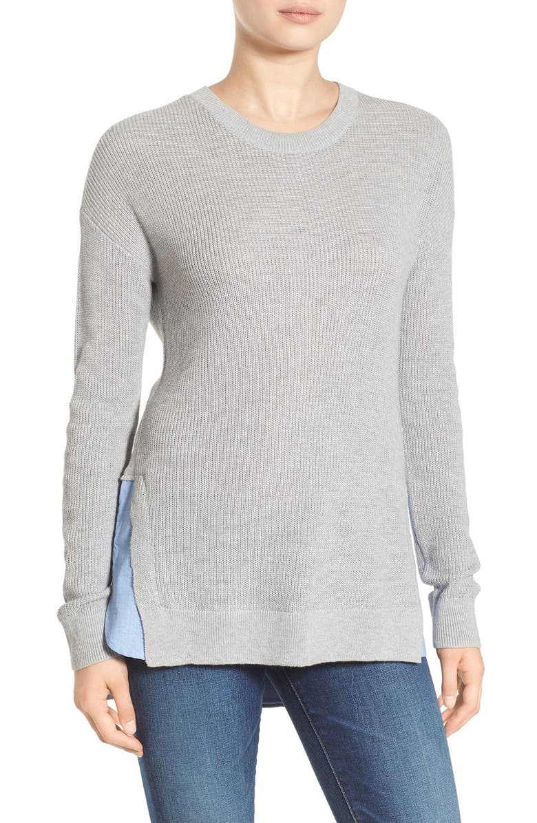 Treasure & Bond Treasure&Bond Layered Split Hem Sweater, Main, color,