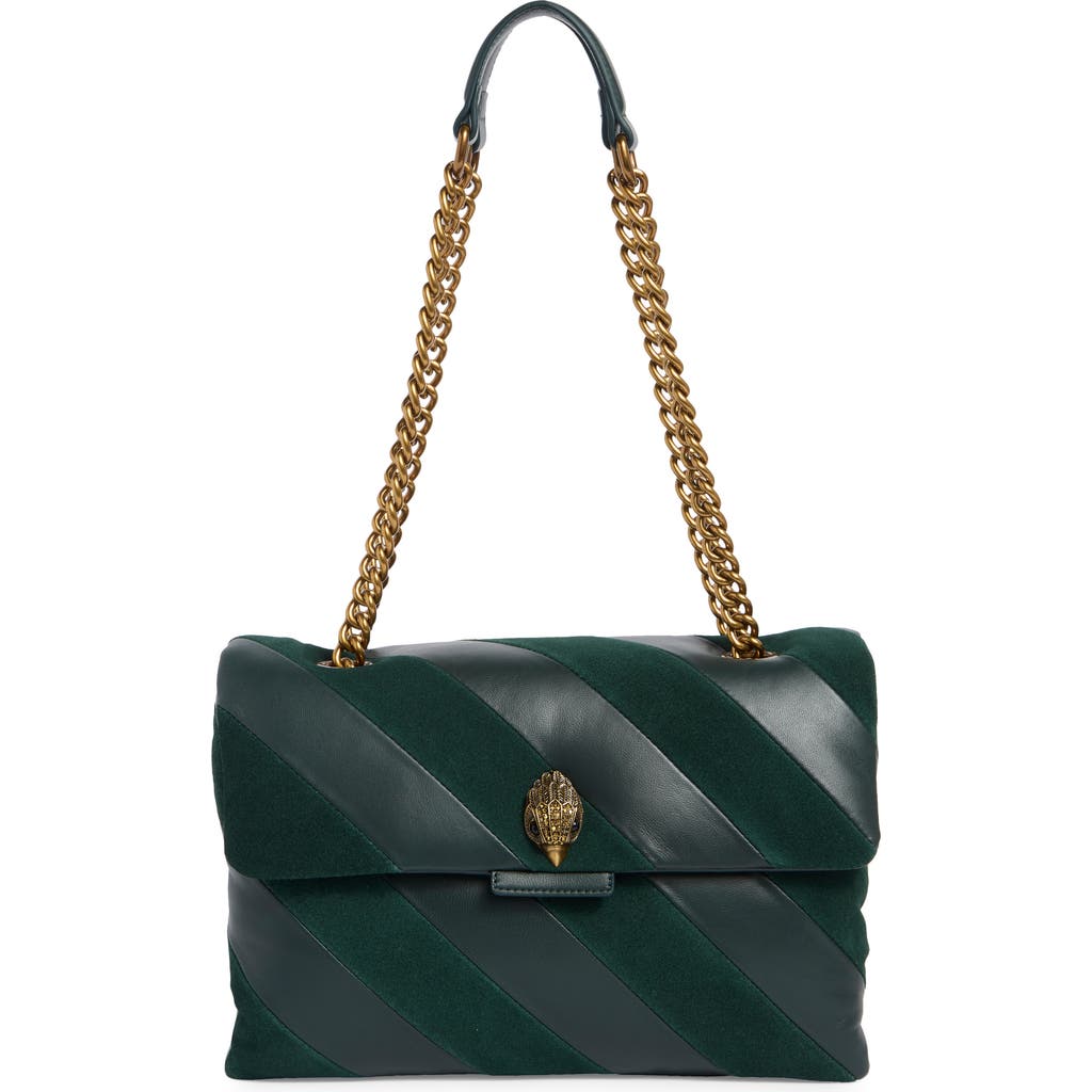 Kurt Geiger London Large Soho Leather Shoulder Bag In Green