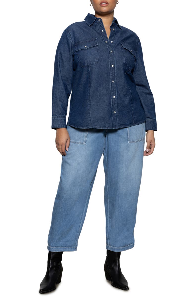 Sanctuary The Denim Western Shirt, Alternate, color,