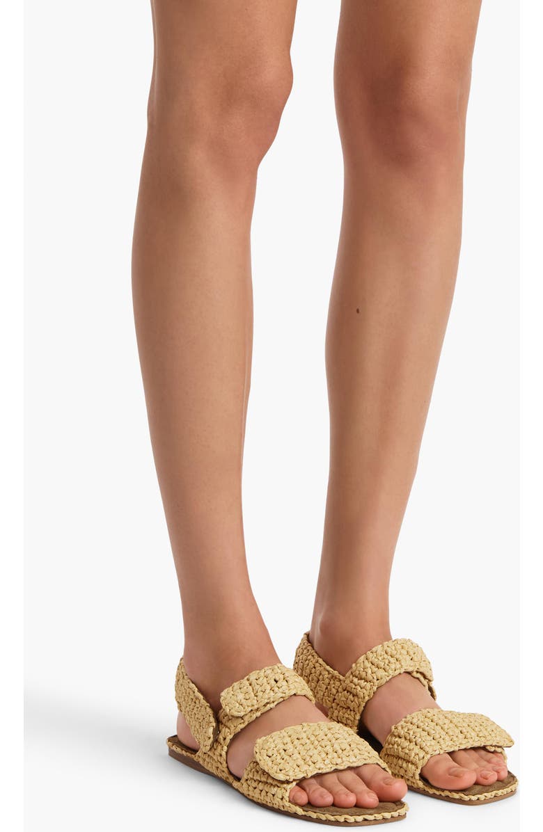 Khaite Boden Raffia Slingback Sandal, Alternate, color, Natural