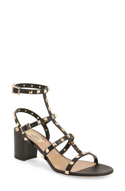 Rockstud Block Heel Sandal (Women)