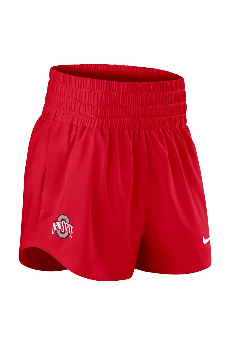 Women's Nike Scarlet Ohio State Buckeyes Performance One Dri-FIT High-Rise Shorts, Alternate, color, Scarlet