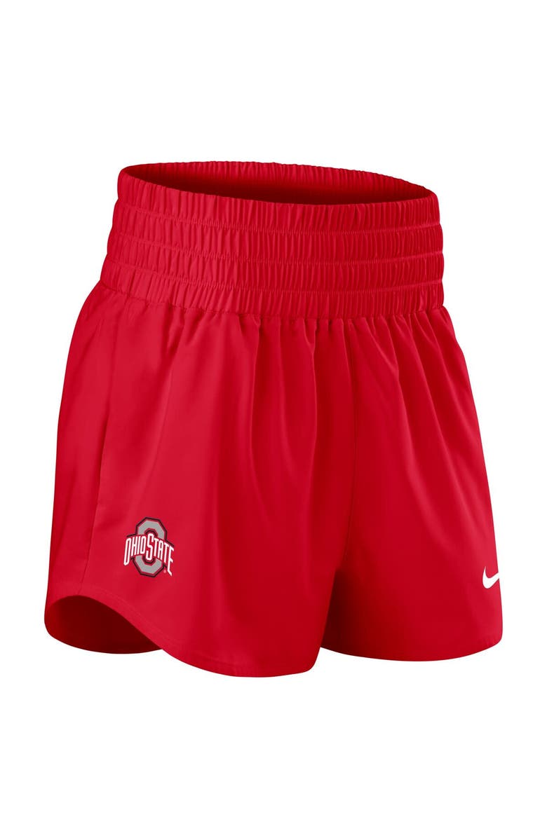 Nike Women's Nike Scarlet Ohio State Buckeyes Performance One Dri-FIT High-Rise Shorts, Alternate, color, Scarlet